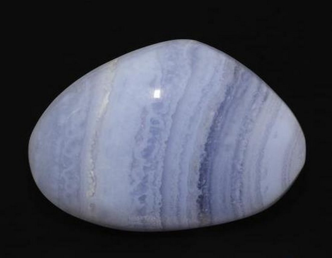 13.45 ct Natural Light Blue Chalcedony, Pear Cabochon, Opaque, Brazil (1 of 3)