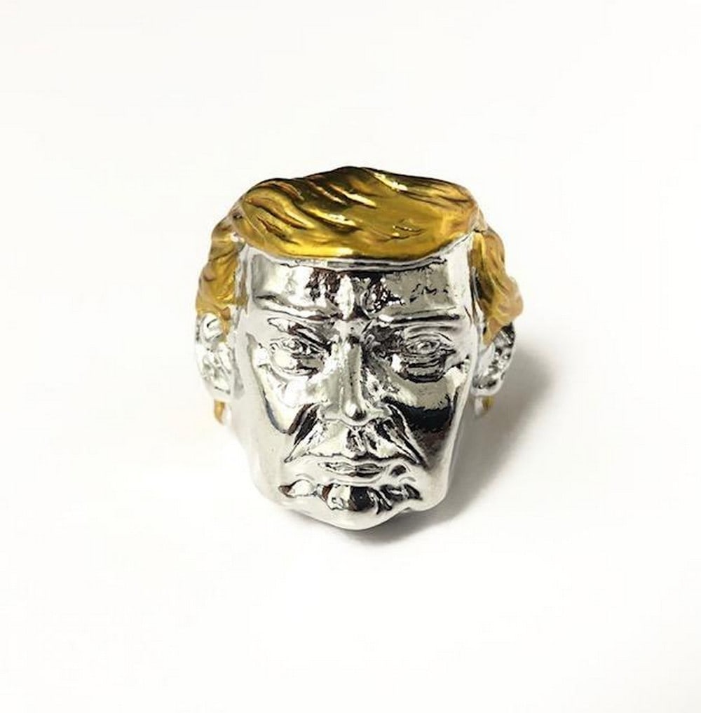 Donald Trump Golden Hair Portrait Ring Size 10.5: A Donald Trump Golden Hair Portrait Ring. Size 10.5 View Photos For More Details.