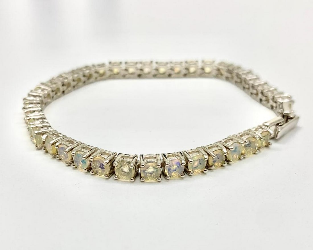 11ct Multi-colored Round Cut Cubic Zerconia Bracelet set in 925 Silver (1 of 3)