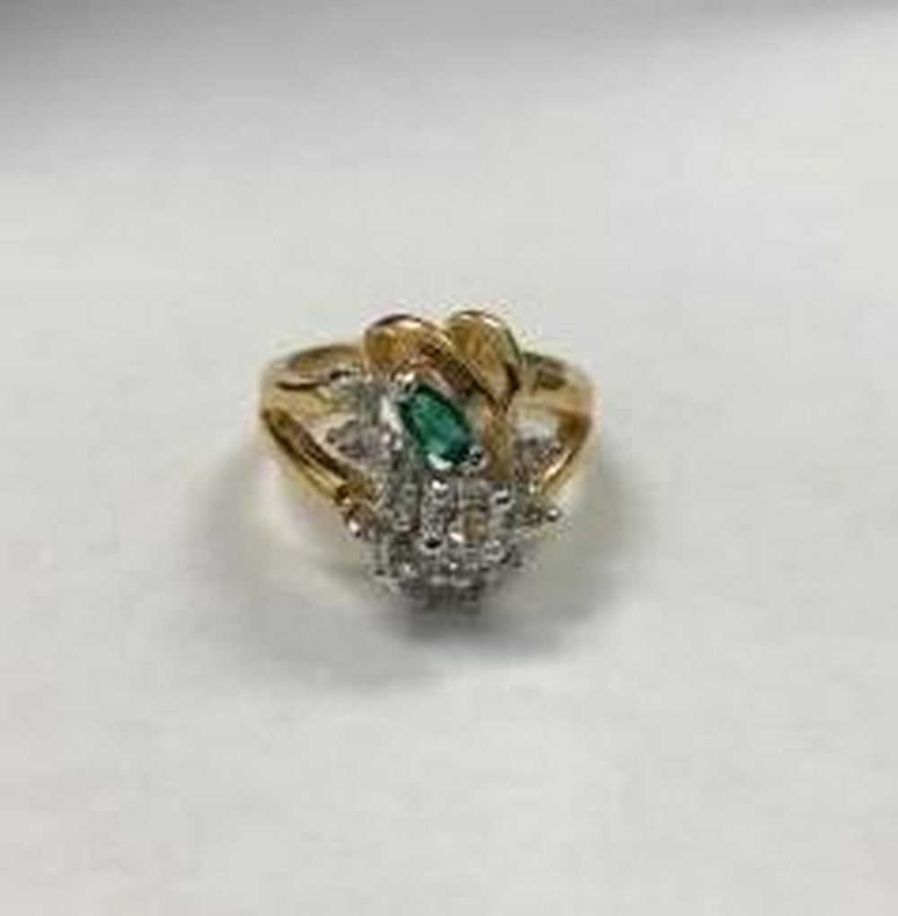 Gold Electroplated Cluster Ring - 2