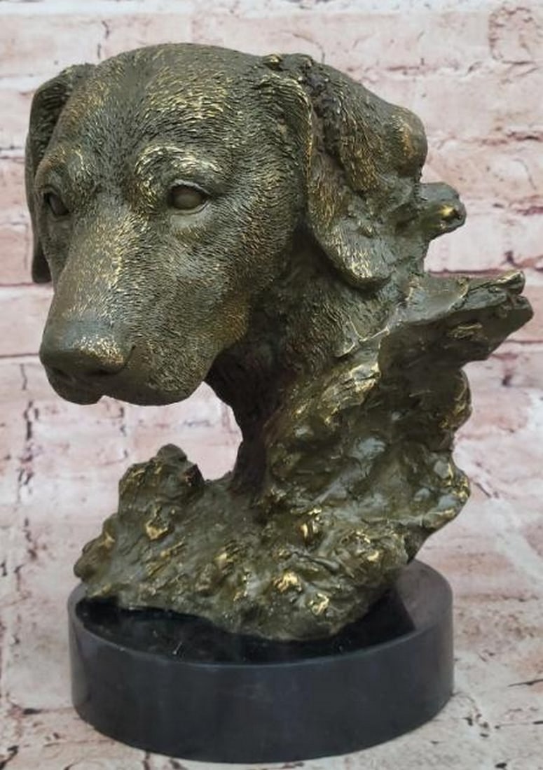 Bronze Labrador Retriever Dog Head Sculpture (1 of 4)