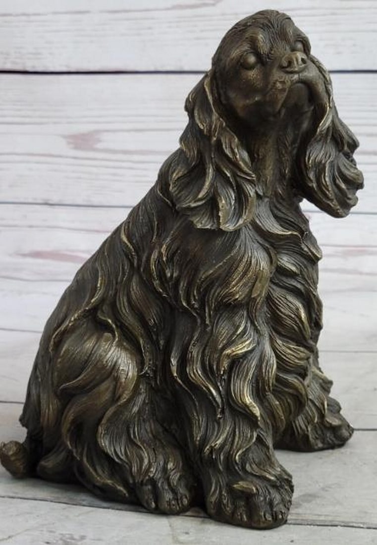 Bronze Spaniel in Waiting Sculpture (1 of 7)