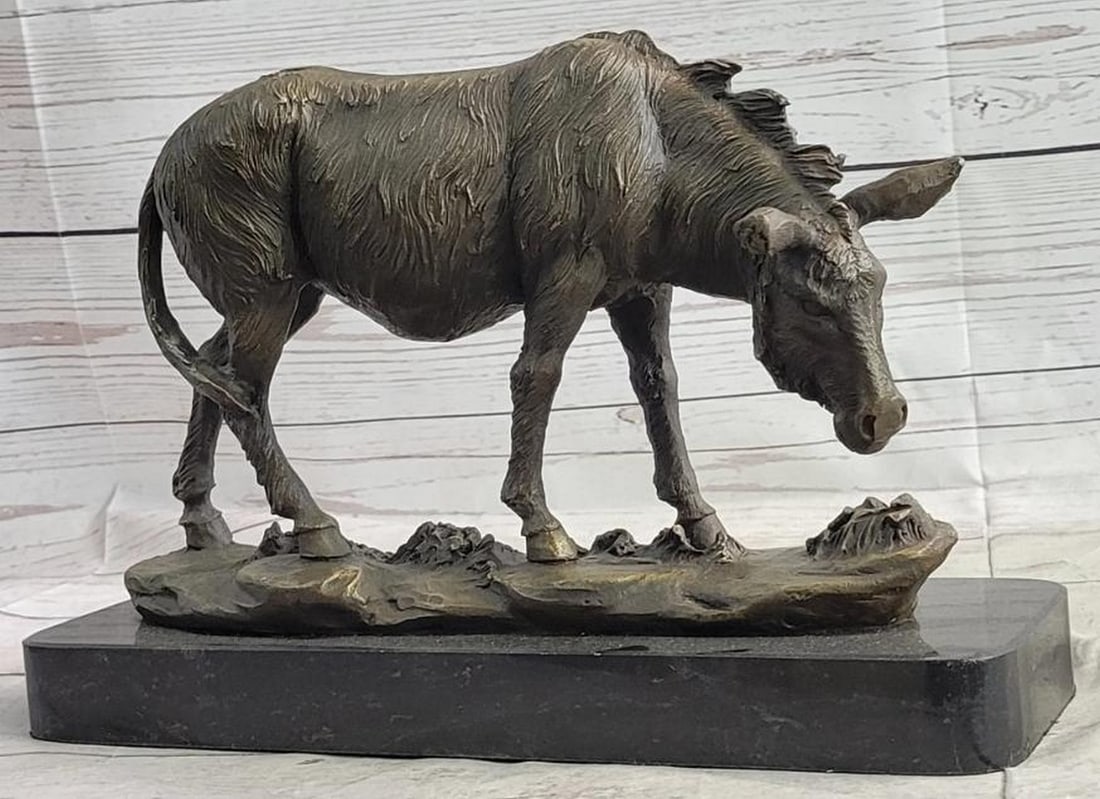 Steadfast Spirit Bronze Donkey Sculpture (1 of 8)