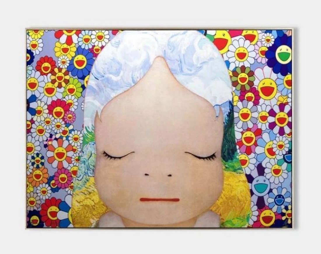 Garden of Quiet Dreams Surreal Pop Art Canvas Painting (1 of 2)