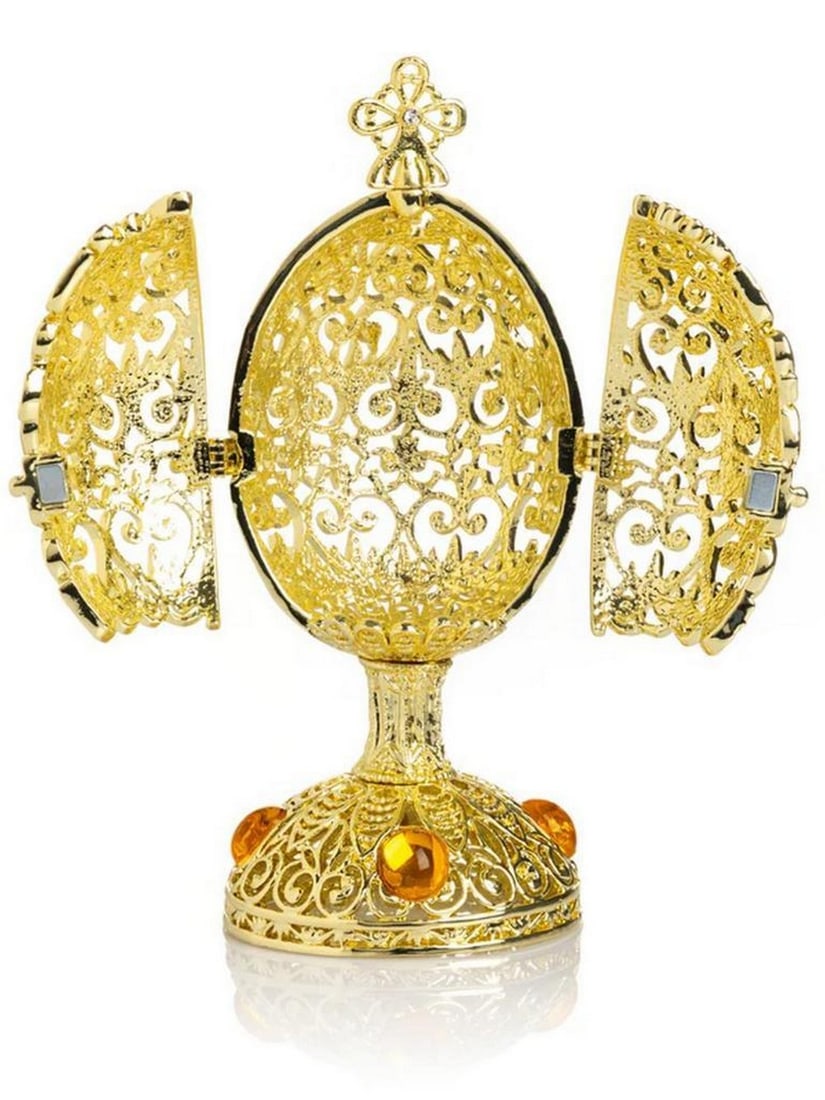 Elegant Gold Easter Egg Trinket Box - 2