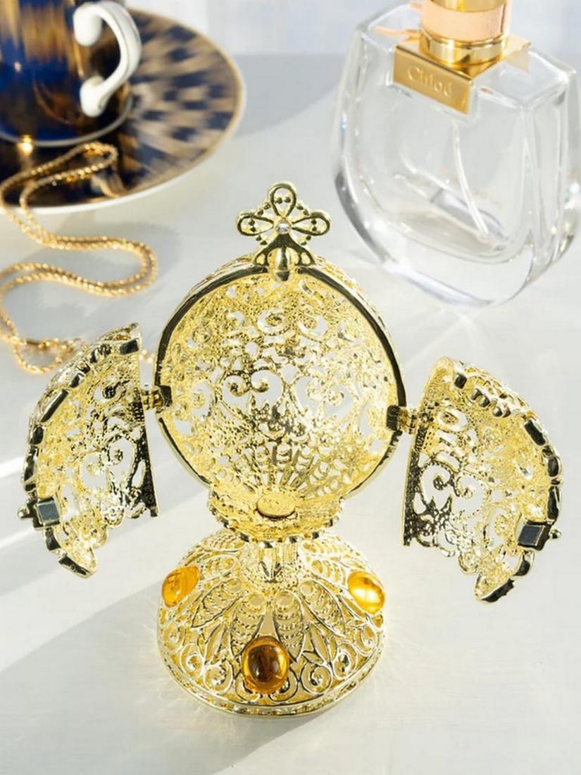 Elegant Gold Easter Egg Trinket Box - 3