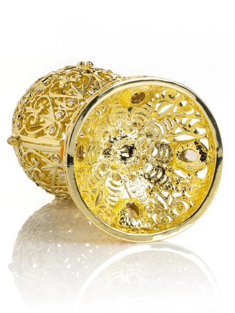 Elegant Gold Easter Egg Trinket Box - 5