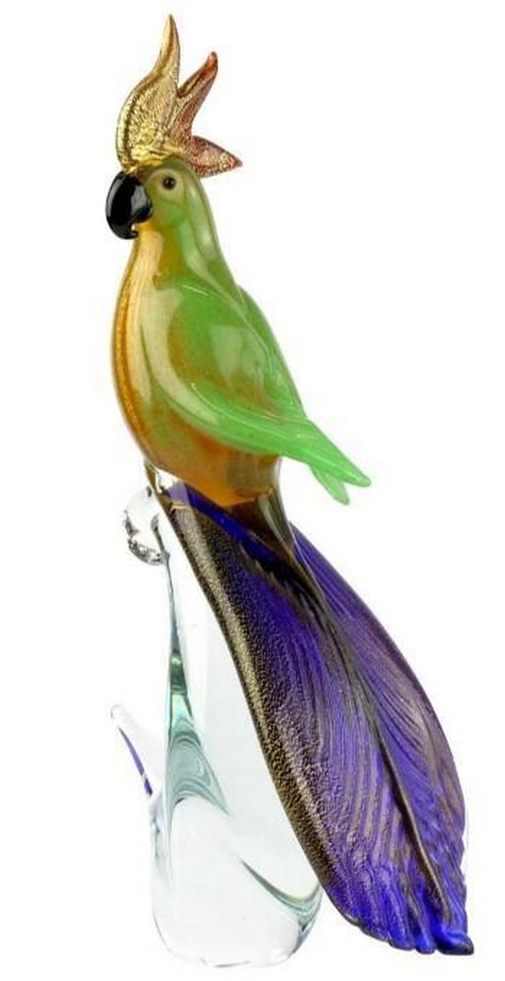 Regal Parrot in Murano Glass: Regal Parrot in Murano Glass Vibrant and regal, the Imperial Male Parrot sculpture captures the exotic beauty of this majestic bird through the brilliance of Murano glass. Handcrafted by skilled arti