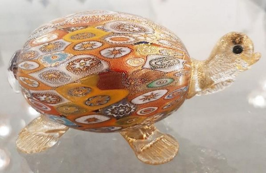 Millefiori Gold Turtle - 2