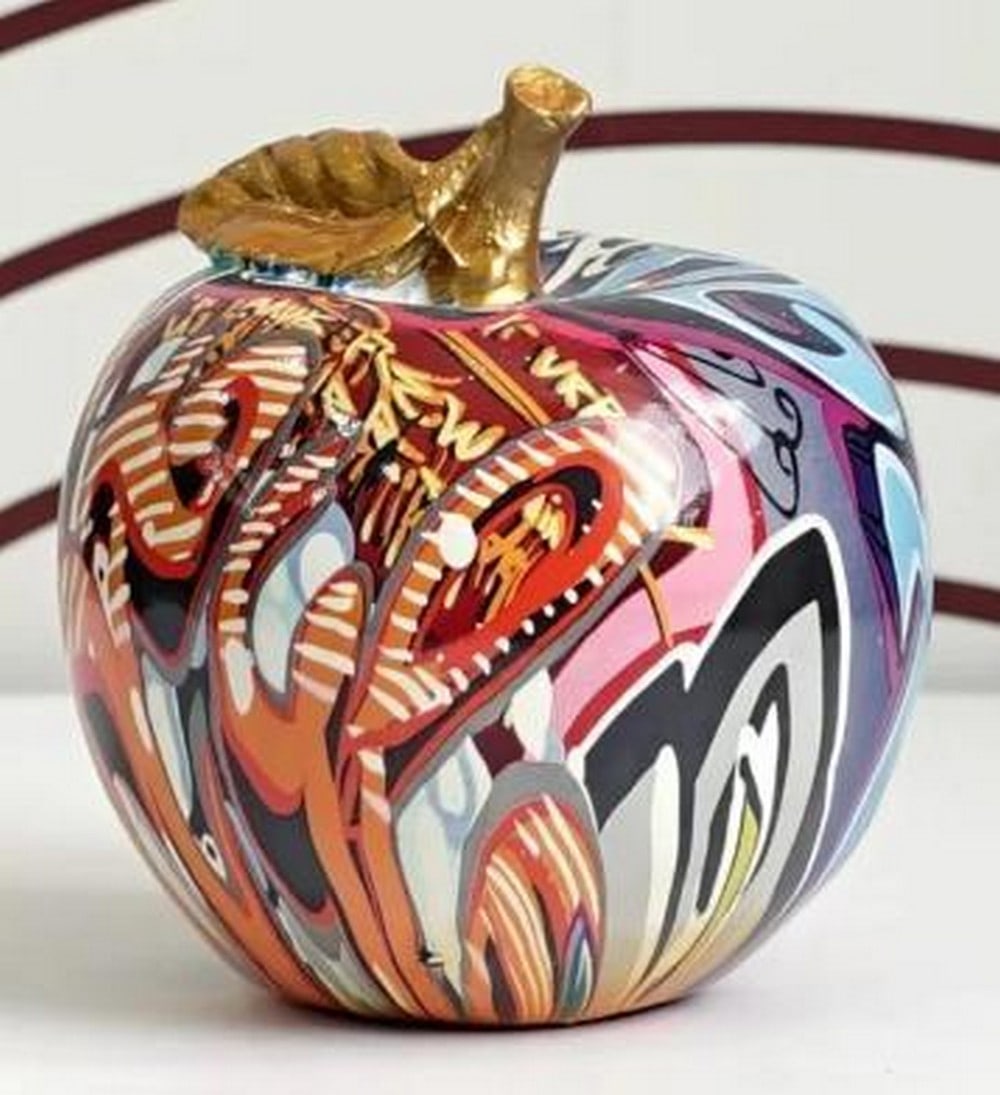 Graffiti Apple Sculpture in Resin (1 of 1)