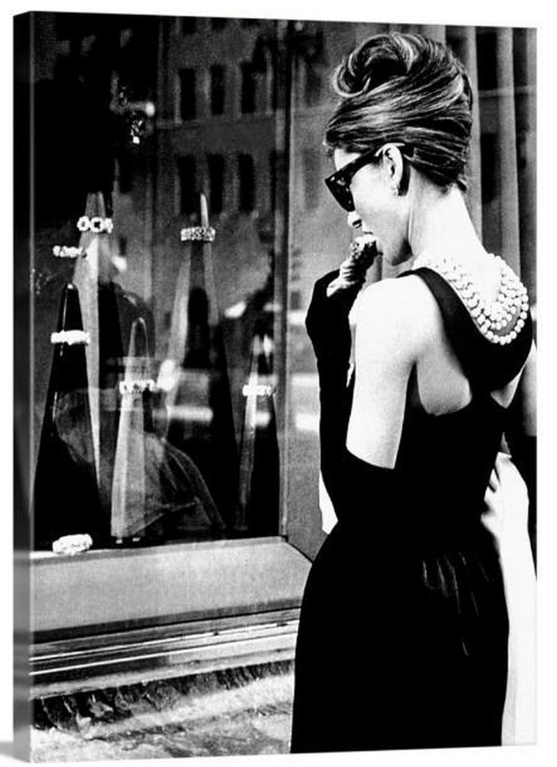 Audrey Hepburn Window Dream Stretched Canvas Print (1 of 2)