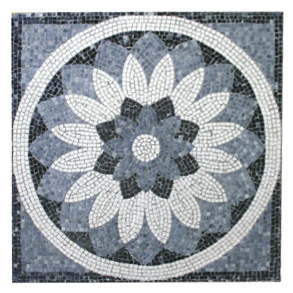 Geometric Blue: Wall Mosaic Design (1 of 2)