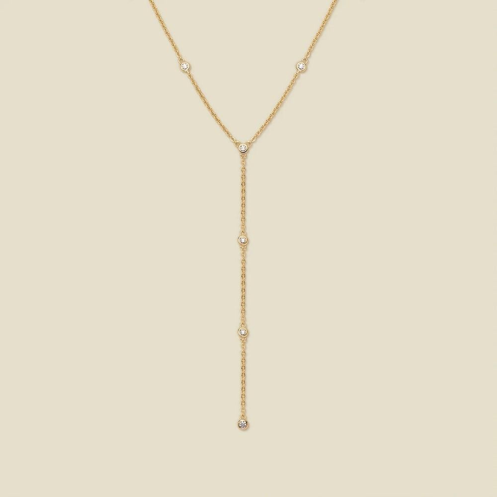 Gold Vermeil CZ Drop Necklace (1 of 2)