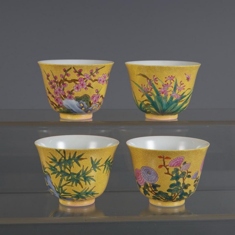 Set of Four Floral Bell Cups (1 of 5)
