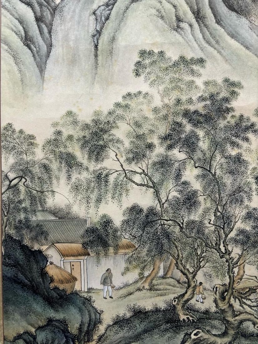Hand-Painted Landscape Scroll - 5