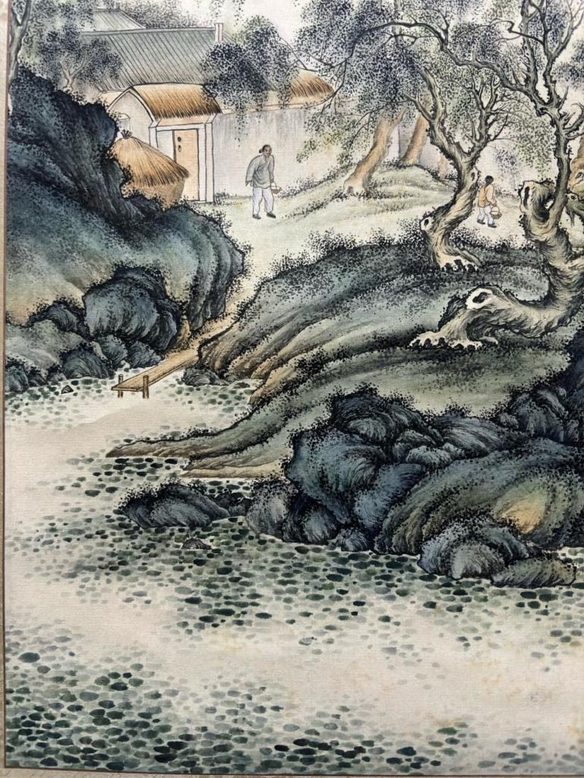 Hand-Painted Landscape Scroll - 6