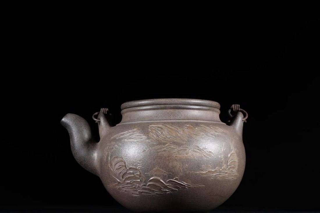 Clay Painting Engraved Zisha Teapot (1 of 9)