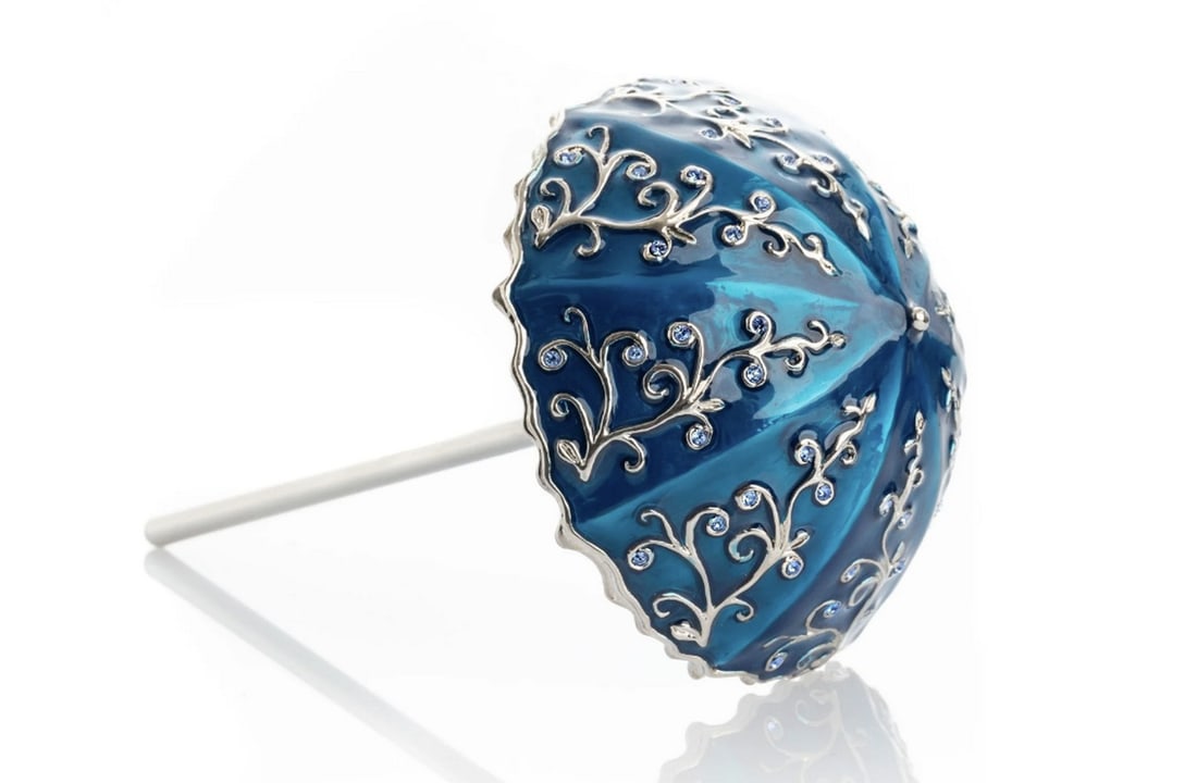 Blue Umbrella Trinket Box (1 of 3)