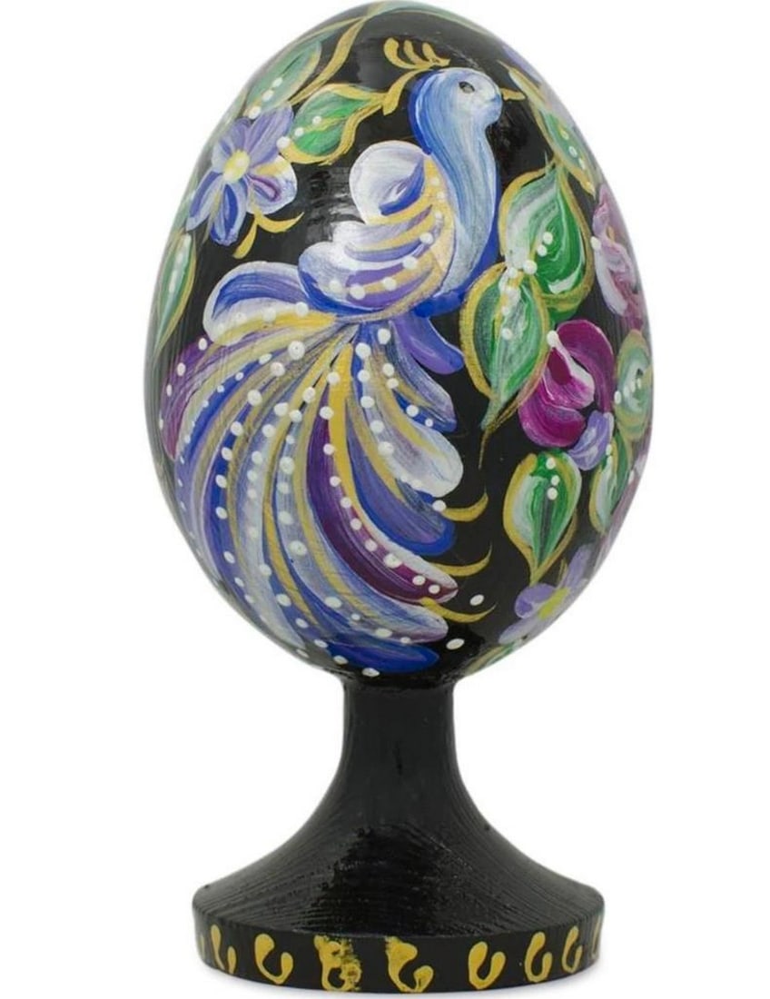 Pristine Peacock Wooden Figurine (1 of 3)