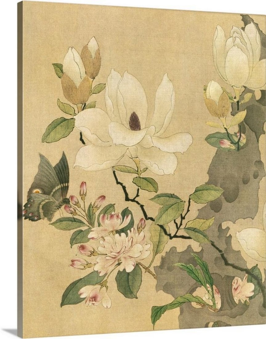 Magnolia Floral Canvas Reproduction (1 of 2)