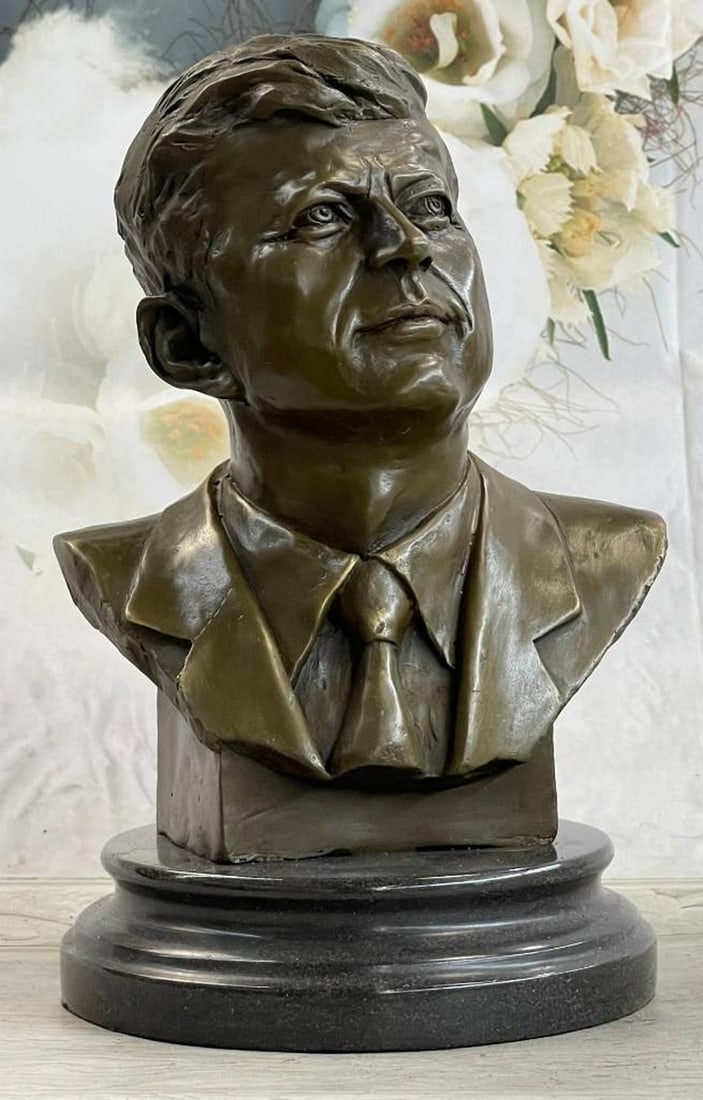 Original Mavchi President John Fitzgerald Kennedy Bronze Sculpture (1 of 4)