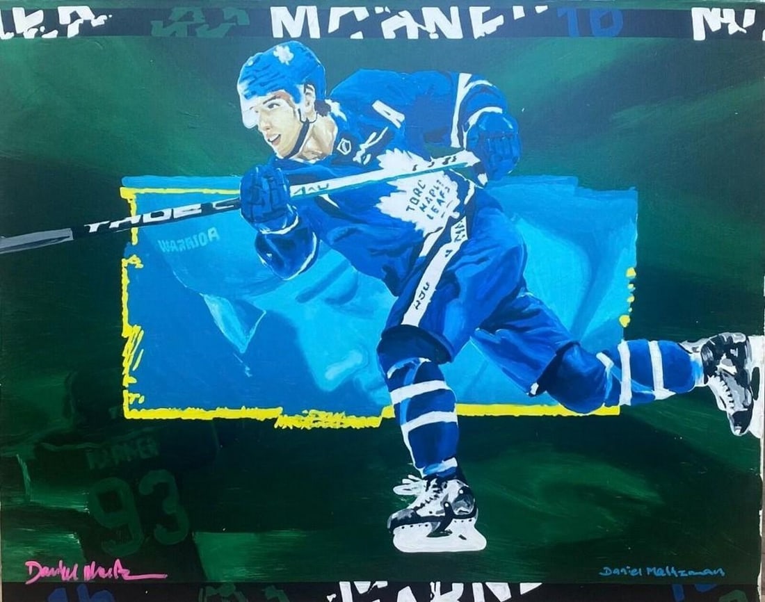 Authentic Daniel Maltzman Signed "Mitch Marner" LE 36" x 45" Giclee Canvas (1 of 5)