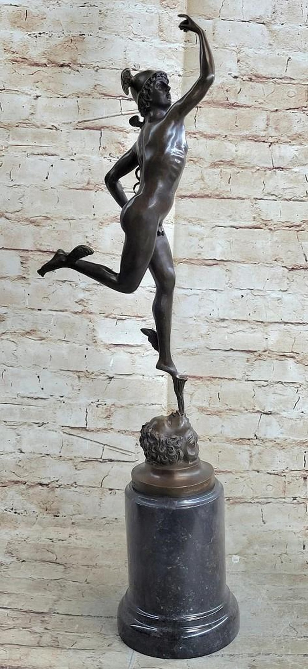 Bronze Reproduction of Giovanni Bologna’s Hermes (The Flying Mercury): Bronze Reproduction of Giovanni Bologna’s Hermes (The Flying Mercury) A finely crafted bronze reproduction of Giovanni Bologna’s world-renowned Hermes (The Flying Mercury). This striking sculptur