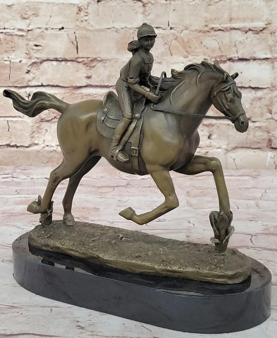 The Equestrian's Grace Bronze Sculpture (1 of 7)