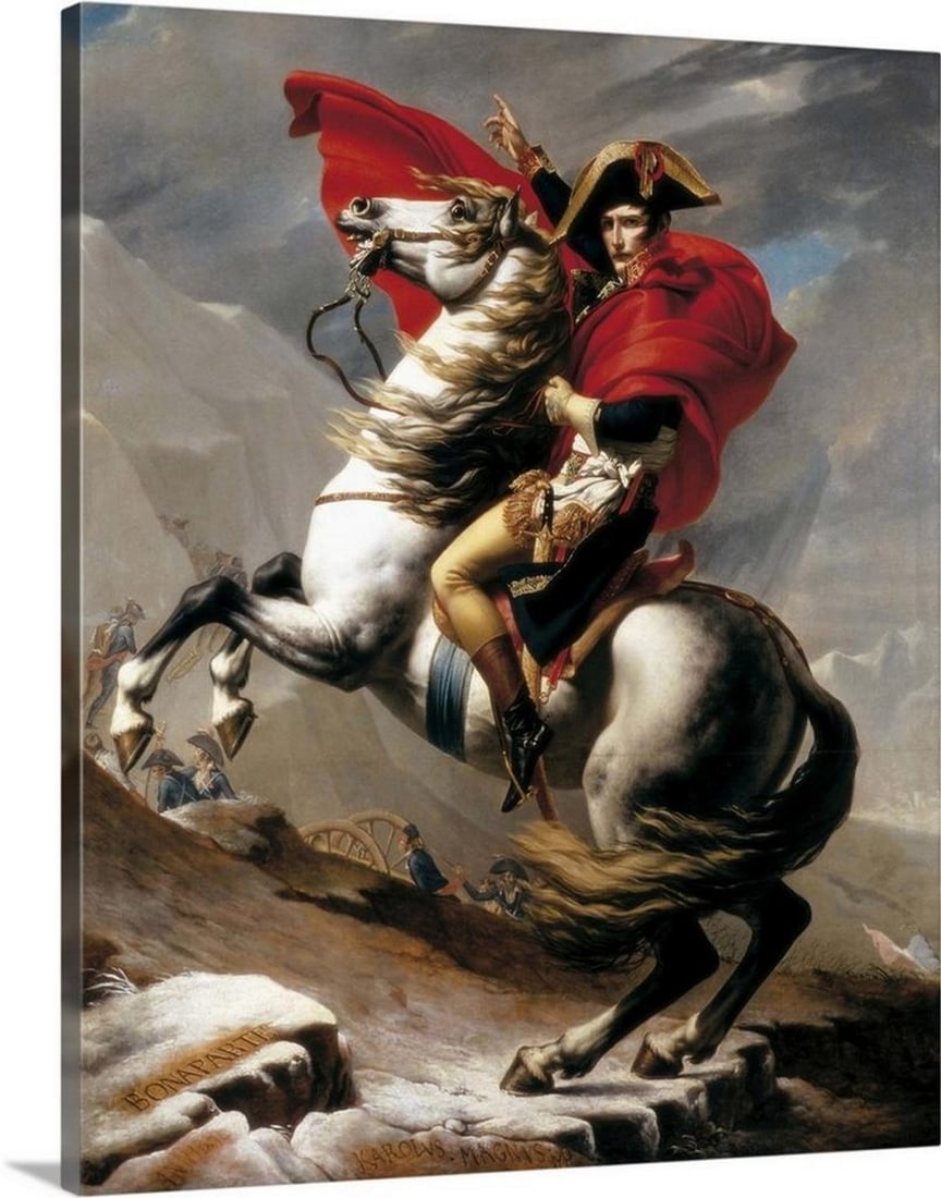 Napoleon Crossing the Saint Bernard Canvas Reproduction – 20" × 24" (1 of 2)