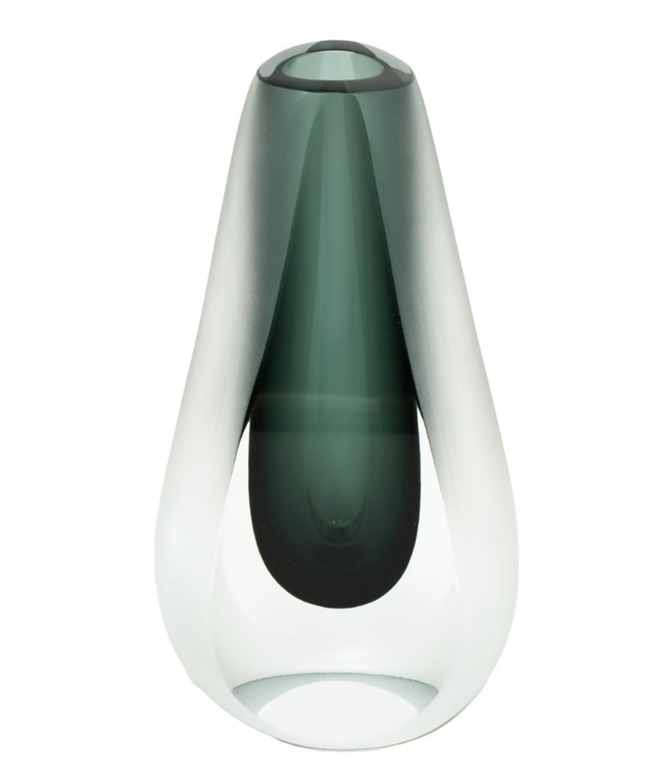 Diafon Grey Murano Glass Vase – Sommerso Technique (1 of 5)