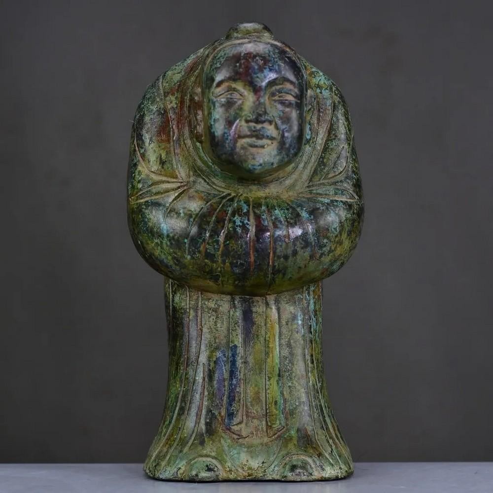 Antique Chinese Bronze Servant Statue (1 of 7)