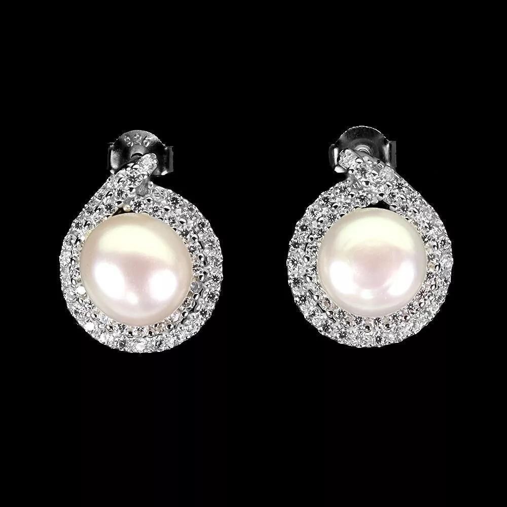 925 Sterling Silver 8mm Natural Pearl Earrings: 925 Sterling Silver 8mm Natural Pearl Earrings These timeless earrings feature 8mm natural pearls set in 925 sterling silver, making them a perfect gift for the holiday season or any occasion. Metal