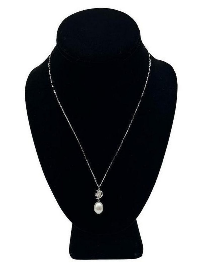 Fish With Pearl Drop Necklace - 2