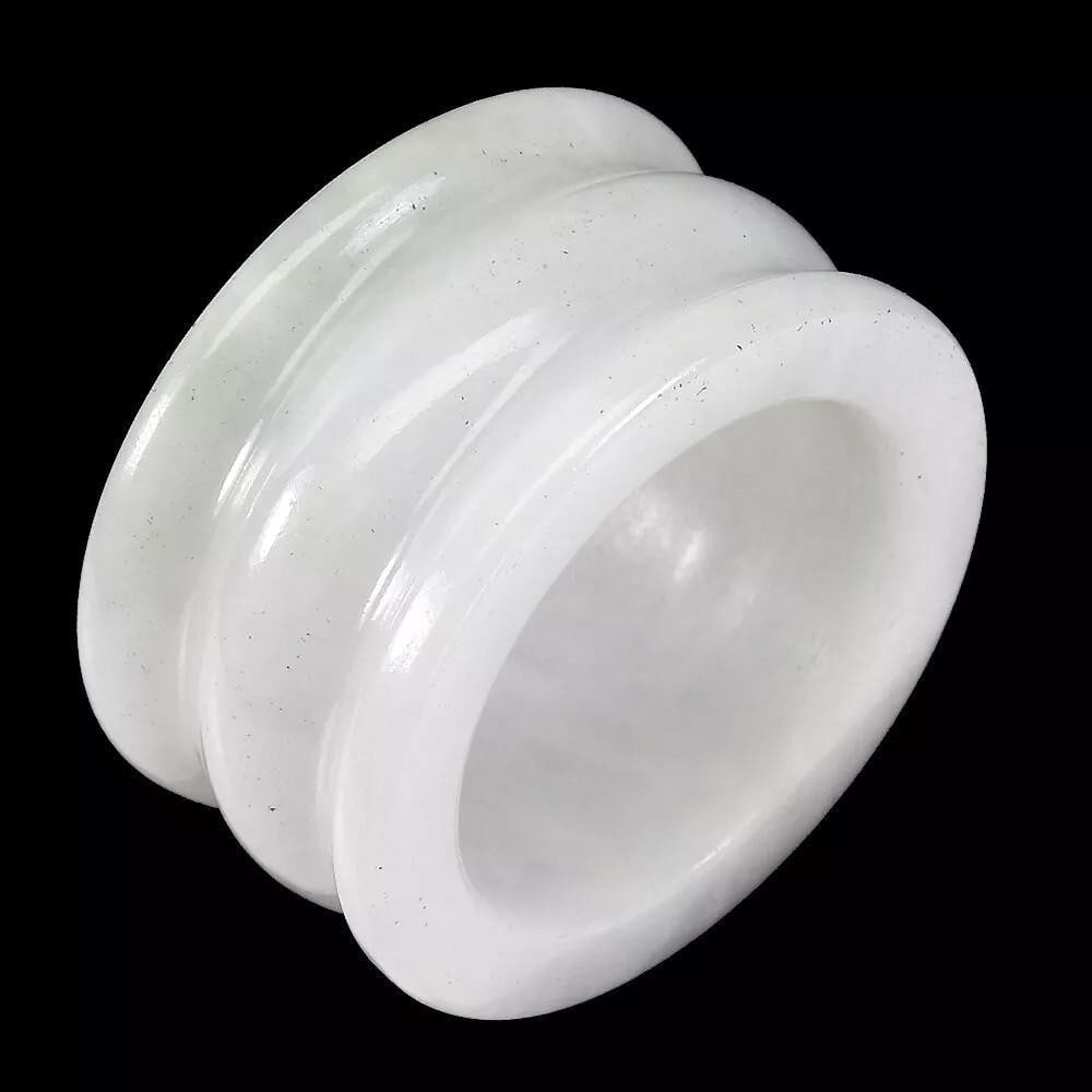 Handcrafted 63.29ct Natural White Jadeite Ring from Myanmar (1 of 3)
