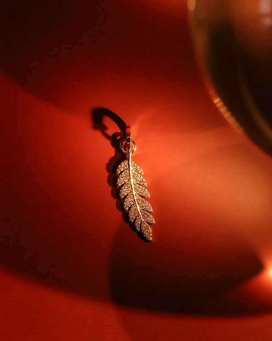 Golden Leaf Charm - 3