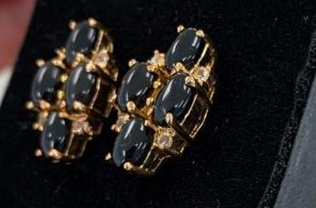 Midnight Elegance Onyx Drop Earrings - 5