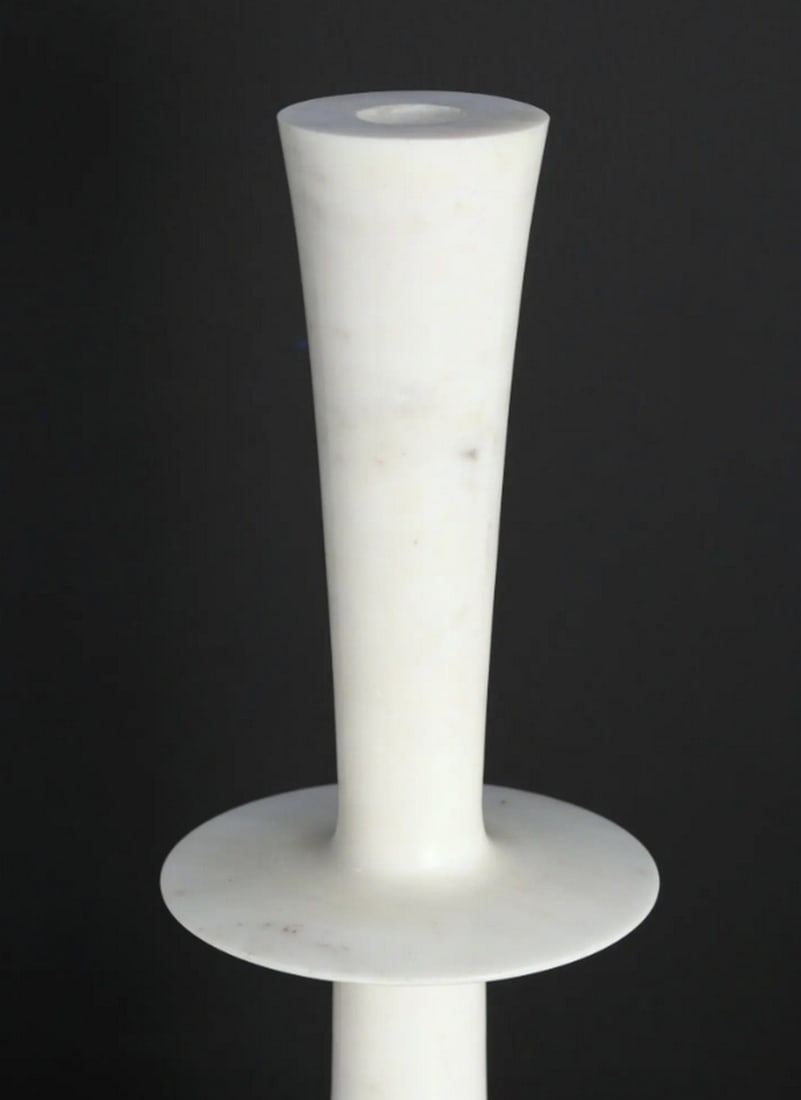 24" Designer White Marble Candle Holder (1 of 4)