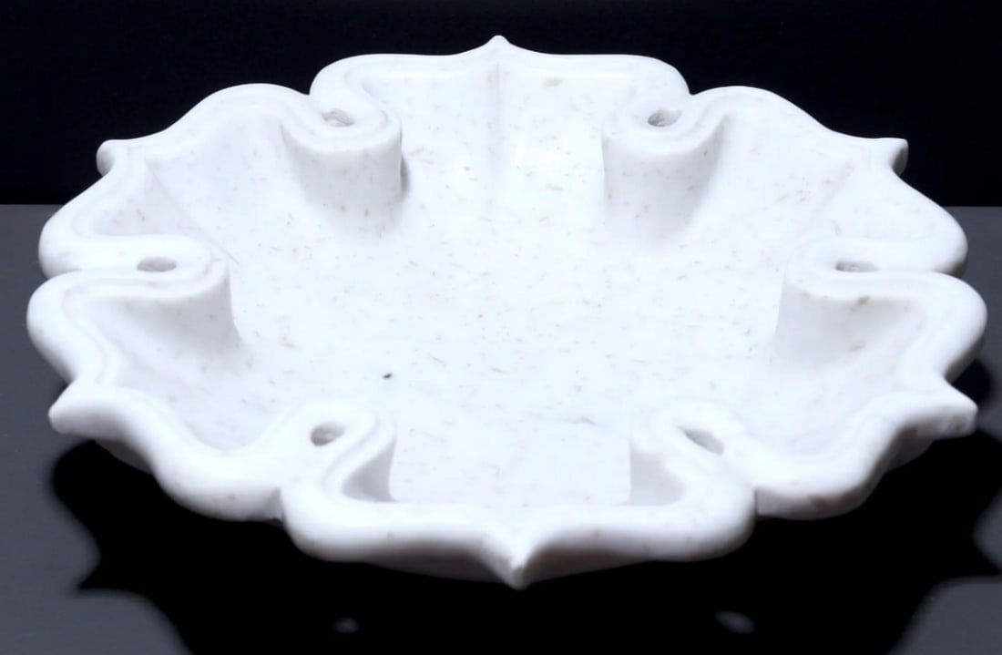 12" Stylish White Marble Urli (1 of 3)