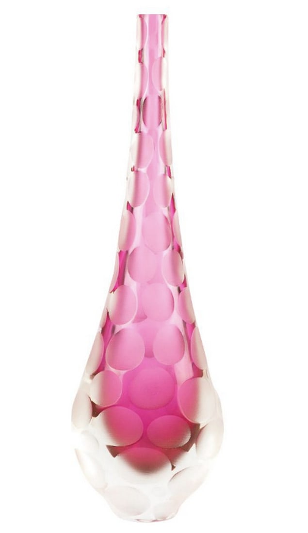 Vase Viper: Purple Sommerso in Original Murano Glass: Vase Viper: Purple Sommerso in Original Murano Glass Luxury handmade vase crafted using the renowned Sommerso glass technique and realized in Murano glass. A base layer of purple glass is enveloped b