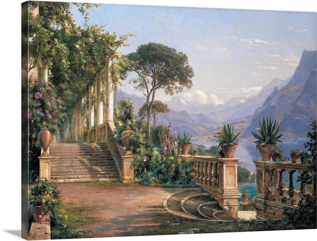 Lodge on Lake Como Canvas Reproduction (1 of 2)