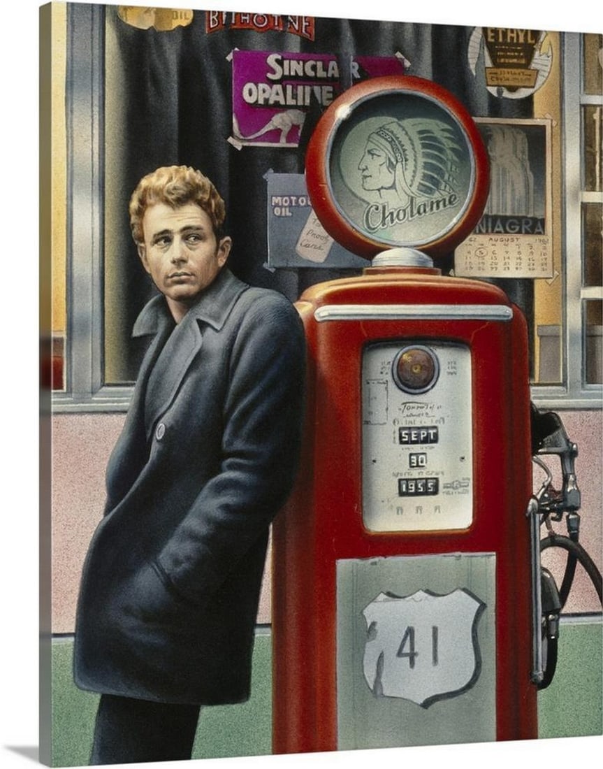 James Dean PG Version – Vintage Americana Canvas Reproduction (1 of 2)