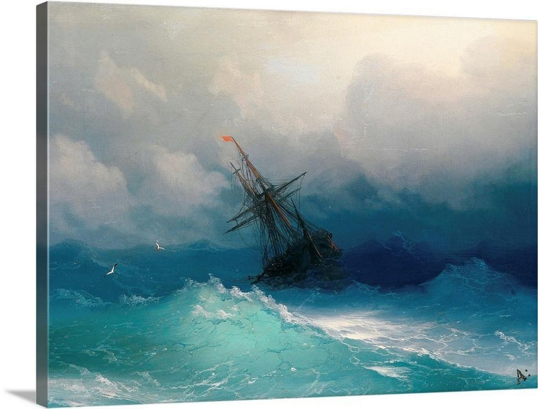 Ship on Stormy Seas Canvas Reproduction (1 of 2)