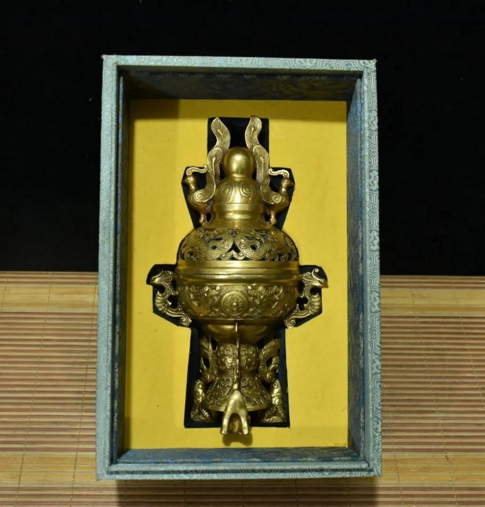 Set of Pure Copper Dragon & Phoenix Incense Burners (1 of 6)