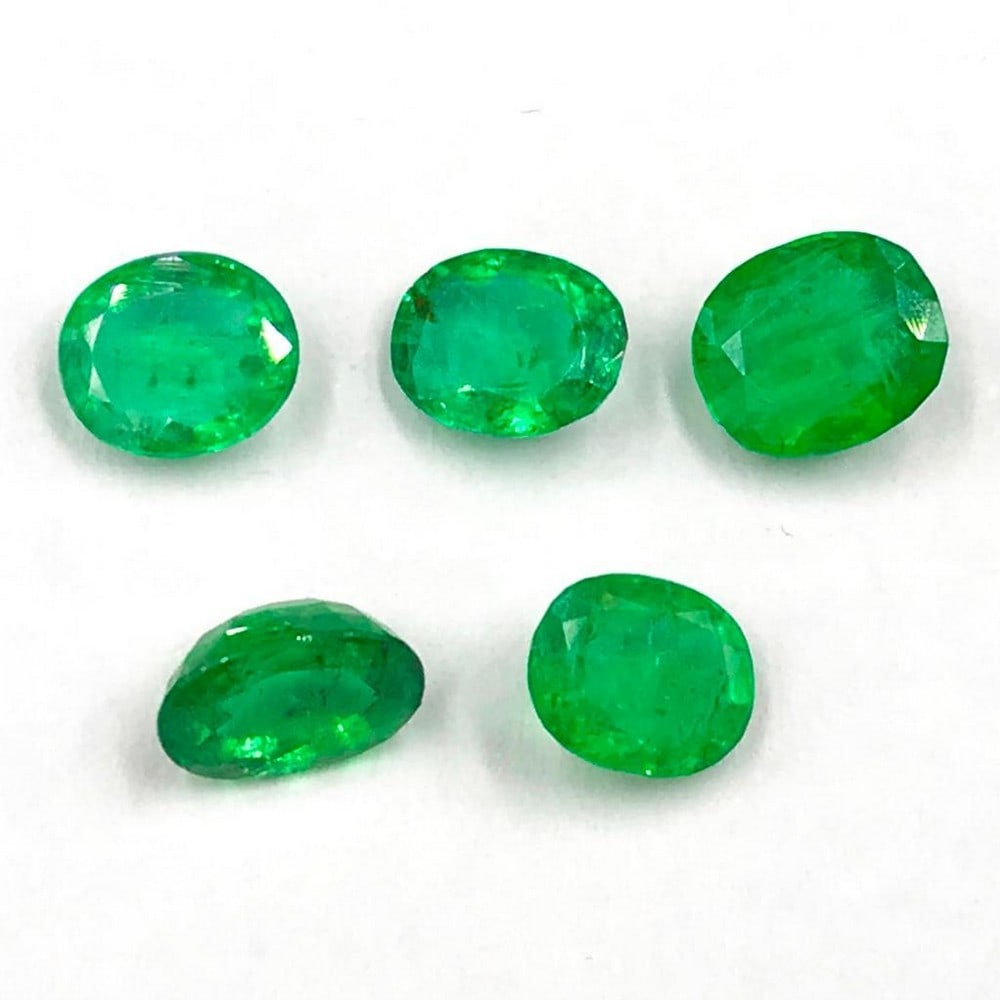 Five Faceted Emerald Ovals - 3.14ct Total Weight (1 of 1)