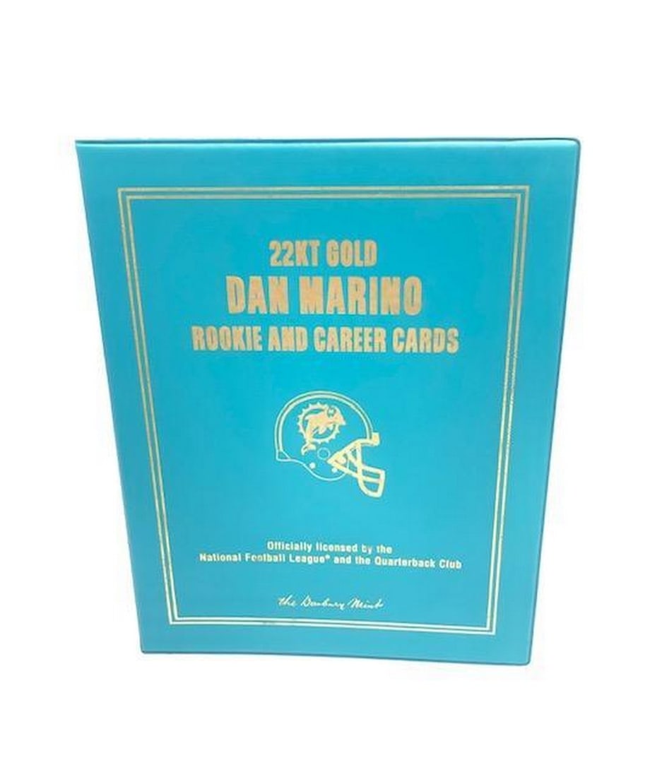 22kt Gold Dan Marino Rookie and Career Cards 2 Card Set Danbury Mint: 22kt Gold Dan Marino Rookie and Career Cards 2 Card Set Danbury Mint. View Photos For More Details.
