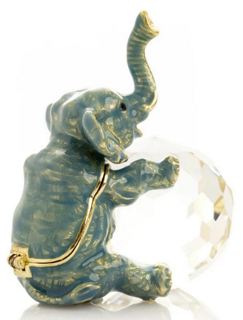 Crystal Elegance Elephant Trinket Box - 5