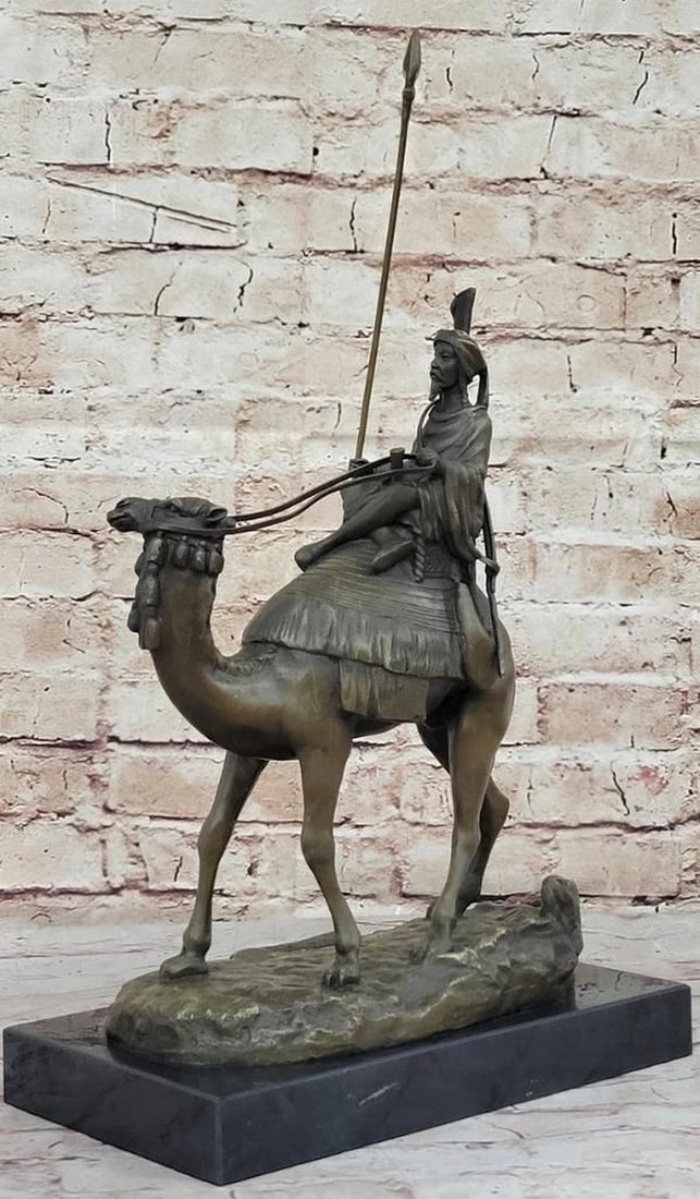 Arabian Odyssey Bronze Sculpture by A. Leonard: The Mystique of The Desert Journey - 15.5" x 10" (1 of 6)
