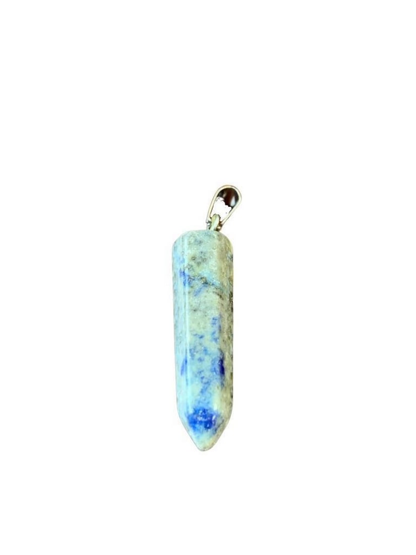 Grey and Blue Quartz Stone Reiki Healing Pendant (1 of 3)