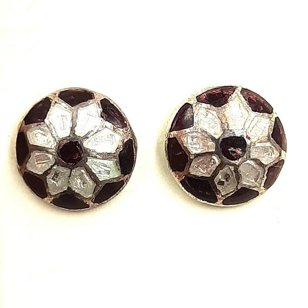 Small Circular Sterling Silver Stud Earrings: Small Circular Sterling Silver Stud Earrings View Photos For Further Details.