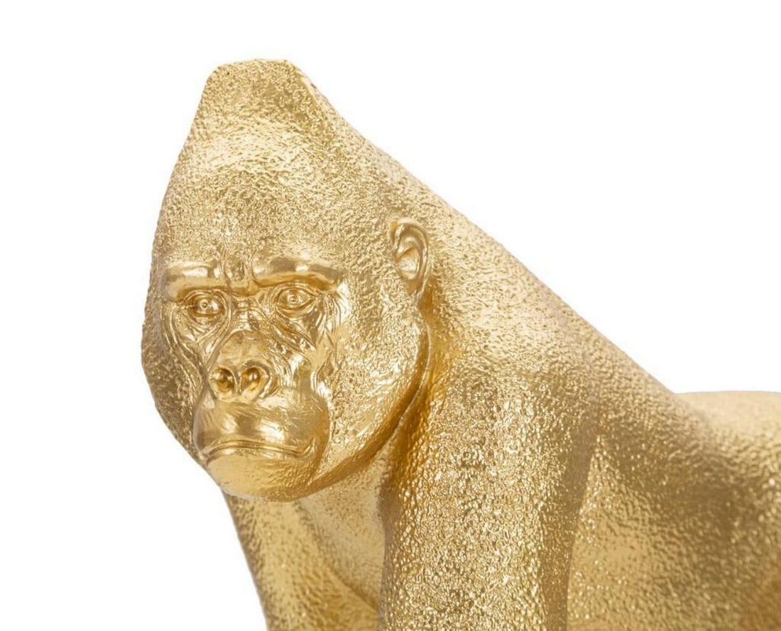 Gold Gorilla Sculpture - Contemporary Elegance - 3